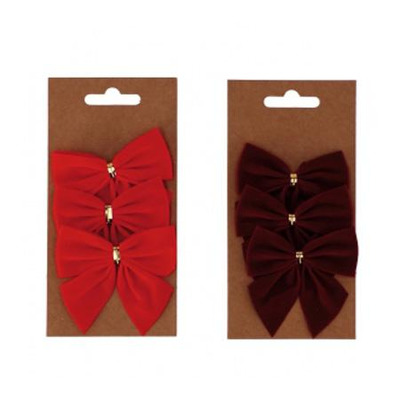 Set 3 Velvet Ties 6,5x7cm