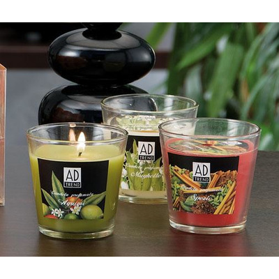 Vela Perfumada C/ vaso Vidro 12ps D7,5xa8