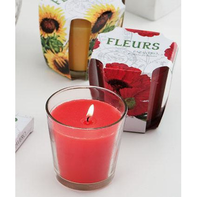 Vela Perfumada C/ vaso Vidro 6ps D7,5xa8