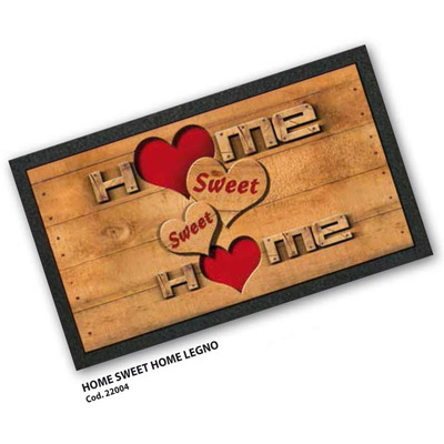 Rug Format Print 40x68 Cm Home Sweet Home - Legno - R22004