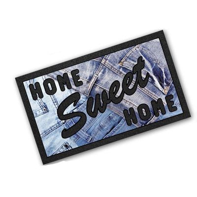 Rug Format Print 40x68 Cm Home Sweet Home - Jeans - R21918