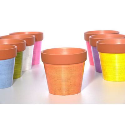 Vaso de Cerâmica e Barro Médio Colorido