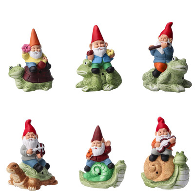 Gnomos Cerâmica 6 Modelos 14x8xa17 Cm