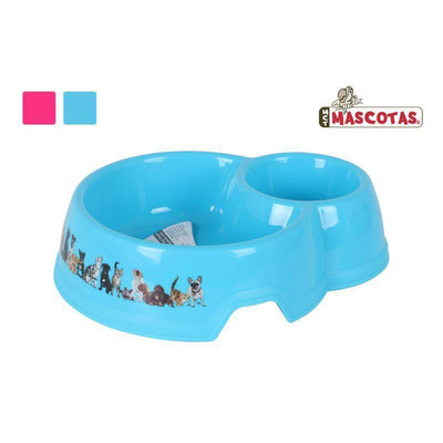 Alimentador doble Deco 21x16x6 cm 2c sort