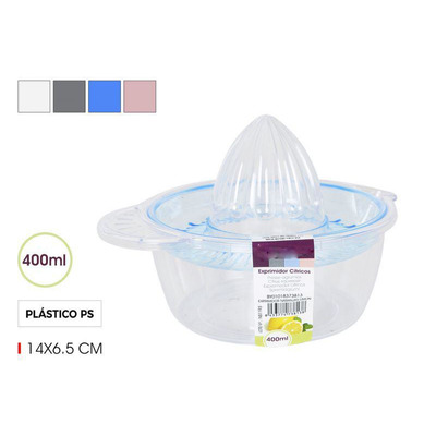 Exprimidor Cítrico Plástico Transparente Ps 400ml - 14x6,5cm