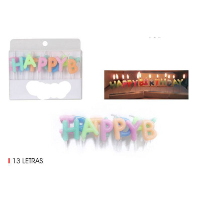 Vela Cumpleaños Feliz Cumpleaños -13 Letras