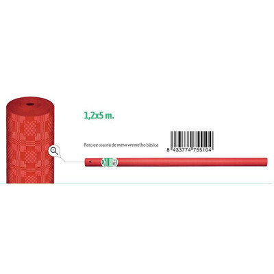 Roll Tablecloth Basic Paper Red 1,20x5 M