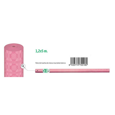 Roll Tablecloth Basic Paper Baby Pink 1,20x5 M