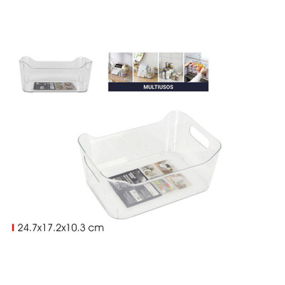 Multipurpose Acrylic Transparent Basket 24.7x17.2xa10.3cm