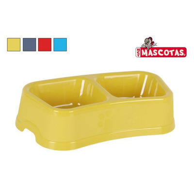 Comedouro Duplo Médio Pet 33x18x7,5cm