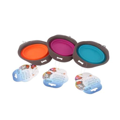 Comedouro Dobrável para Animais em Silicone 20,5x15,5xa5,5 Cm
