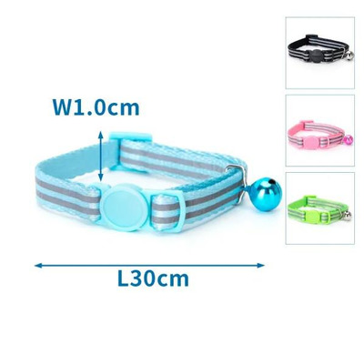 Coleira para Gato Com Risca Refletora L1xc30 Cm